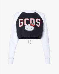 Hello Kitty cropped sweatshirt: Women Hoodies Black | GCDS